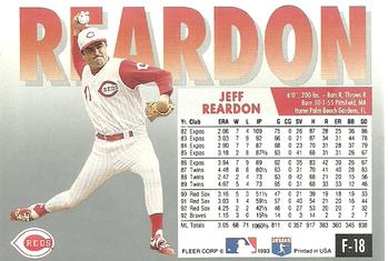 Jeff Reardon  baseball card collectible - Main Image 2