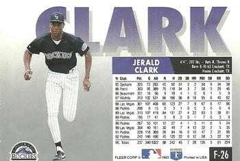 Jerald Clark  baseball card collectible - Main Image 2