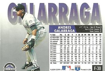 Andres Galarraga  baseball card collectible - Main Image 2