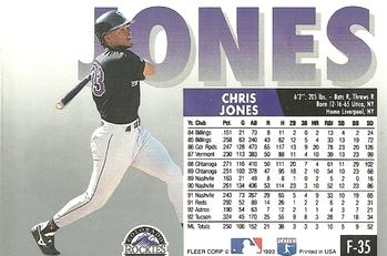 Chris Jones  baseball card collectible - Main Image 2