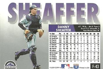 Danny Sheaffer  baseball card collectible - Main Image 2
