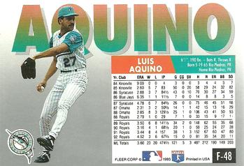 Luis Aquino  baseball card collectible - Main Image 2