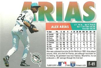 Alex Arias  baseball card collectible - Main Image 2