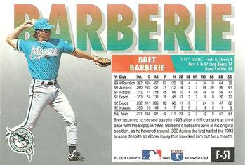 Bret Barberie  baseball card collectible - Main Image 2