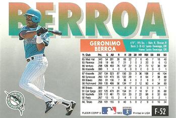 Geronimo Berroa  baseball card collectible - Main Image 2