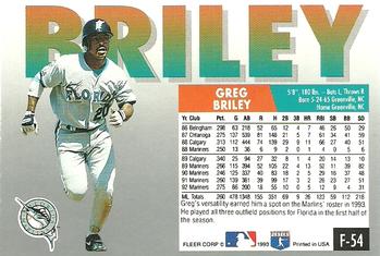 Greg Briley  baseball card collectible - Main Image 2