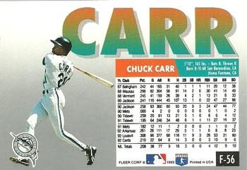 Chuck Carr  baseball card collectible - Main Image 2