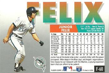 Junior Felix  baseball card collectible - Main Image 2