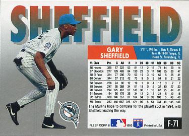 Gary Sheffield  baseball card collectible - Main Image 2