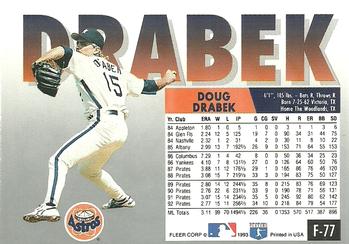 Doug Drabek  baseball card collectible - Main Image 2