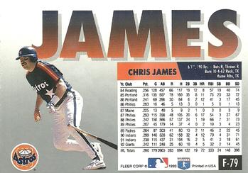 Chris James  baseball card collectible - Main Image 2