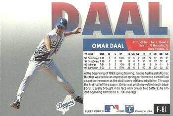 Omar Daal  baseball card collectible - Main Image 2