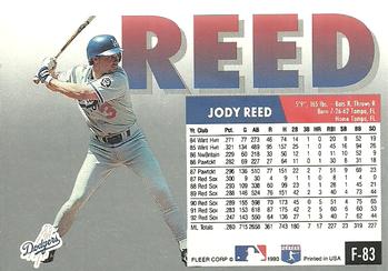 Jody Reed  baseball card collectible - Main Image 2