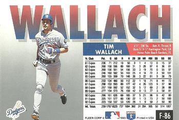 Tim Wallach  baseball card collectible - Main Image 2