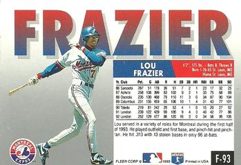 Lou Frazier  baseball card collectible - Main Image 2