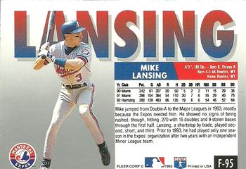 Mike Lansing  baseball card collectible - Main Image 2