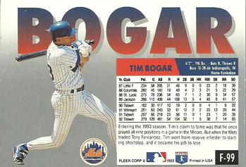 Tim Bogar  baseball card collectible - Main Image 2