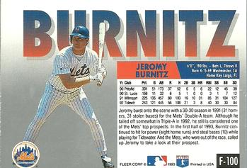 Jeromy Burnitz  baseball card collectible - Main Image 2
