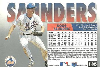 Doug Saunders  baseball card collectible - Main Image 2