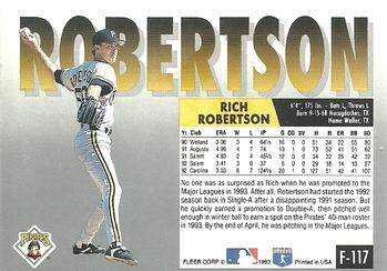Rich Robertson  baseball card collectible - Main Image 2
