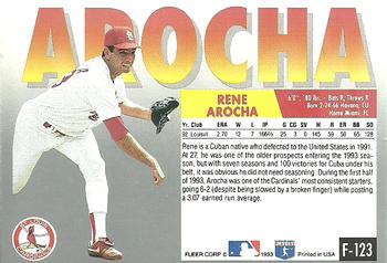 Rene Arocha  baseball card collectible - Main Image 2