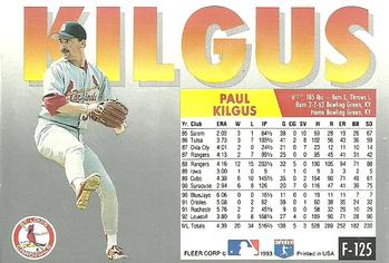 Paul Kilgus  baseball card collectible - Main Image 2