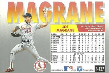 Joe Magrane  baseball card collectible - Main Image 2