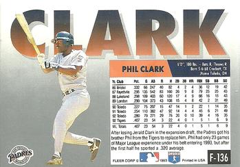 Phil Clark  baseball card collectible - Main Image 2