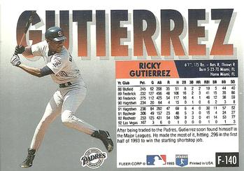 Ricky Gutierrez  baseball card collectible - Main Image 2