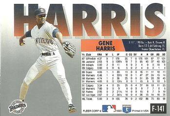 Gene Harris  baseball card collectible - Main Image 2