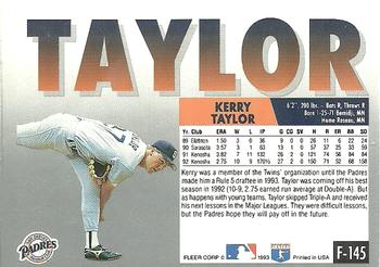 Kerry Taylor  baseball card collectible - Main Image 2