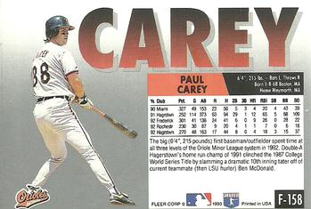 Paul Carey  baseball card collectible - Main Image 2