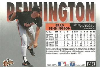 Brad Pennington  baseball card collectible - Main Image 2