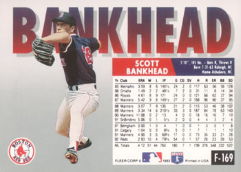 Scott Bankhead  baseball card collectible - Main Image 2