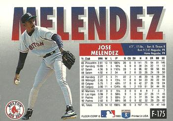 Jose Melendez  baseball card collectible - Main Image 2