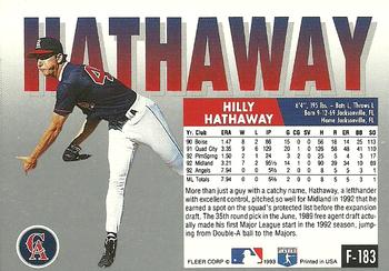Hilly Hathaway  baseball card collectible - Main Image 2