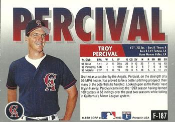 Troy Percival  baseball card collectible - Main Image 2