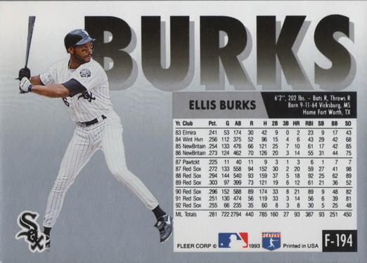 Ellis Burks  baseball card collectible - Main Image 2