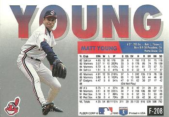 Matt Young  baseball card collectible - Main Image 2