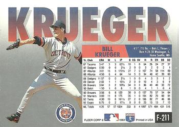 Bill Krueger  baseball card collectible - Main Image 2