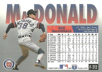 Bob MacDonald  baseball card collectible - Main Image 2