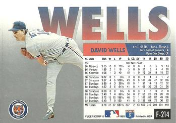 David Wells  baseball card collectible - Main Image 2