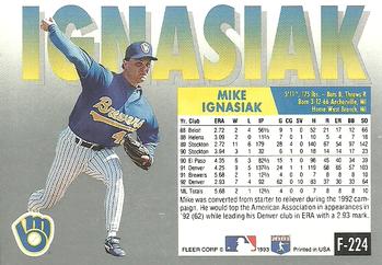 Mike Ignasiak  baseball card collectible - Main Image 2