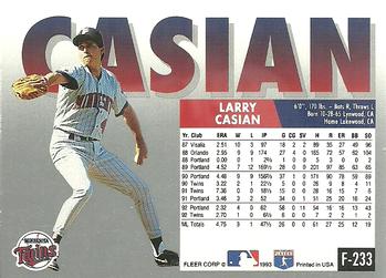 Larry Casian  baseball card collectible - Main Image 2