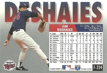 Jim Deshaies  baseball card collectible - Main Image 2
