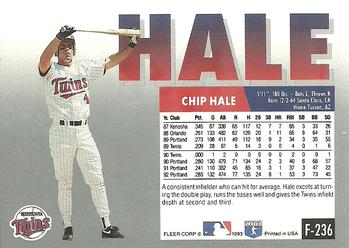 Chip Hale  baseball card collectible - Main Image 2