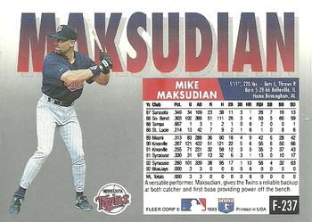 Mike Maksudian  baseball card collectible - Main Image 2