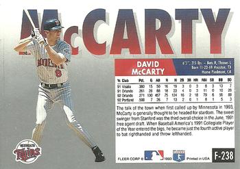 David McCarty  baseball card collectible - Main Image 2