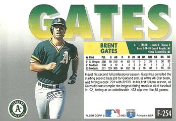 Brent Gates  baseball card collectible - Main Image 2
