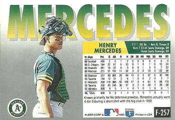 Henry Mercedes  baseball card collectible - Main Image 2